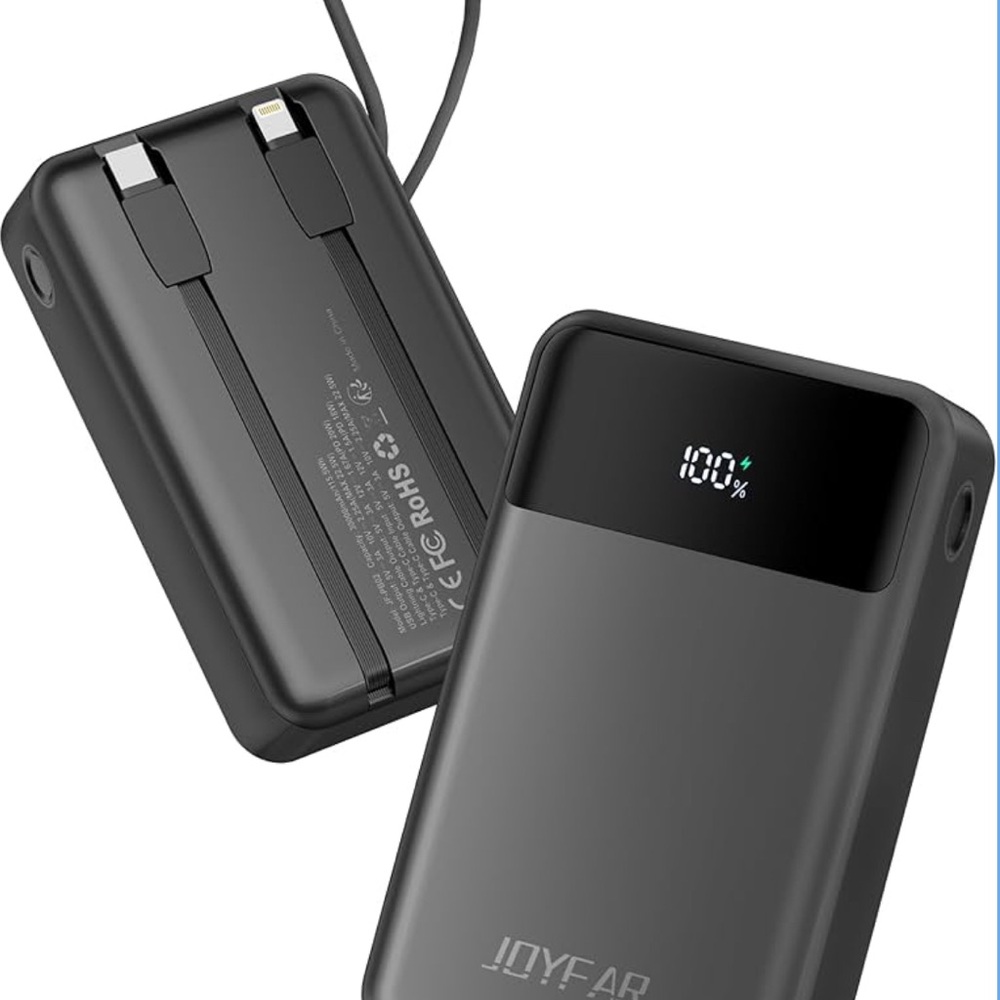 Portable Charger Power Bank 30000mAh Built in Cables iPhone iPad Samsung Google